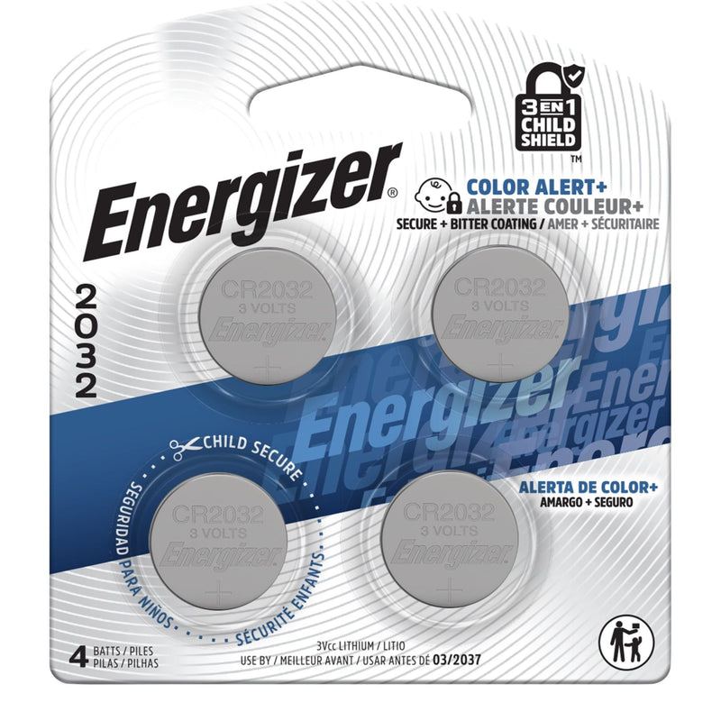 4-pk CR2032 3V / 3 Volt Lithium Coin Cell Batteries, Long Lasting I2N0