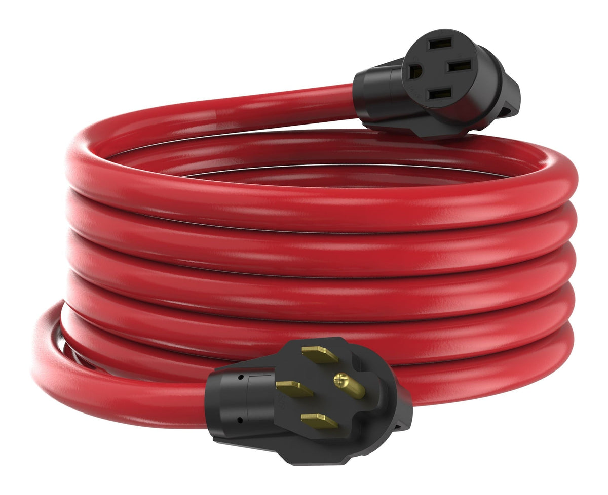 50A 25-ft Single-Outlet RV & EV Extension Cord, Red T9G7 - product image 1