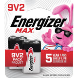 Max 2-pk 9V / 9 Volt Alkaline Batteries, Long Lasting, All Purpose J5C8 - product image 1
