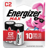 Max 2-pk C Alkaline Batteries, Long Lasting, All Purpose R3R1 - product image 1