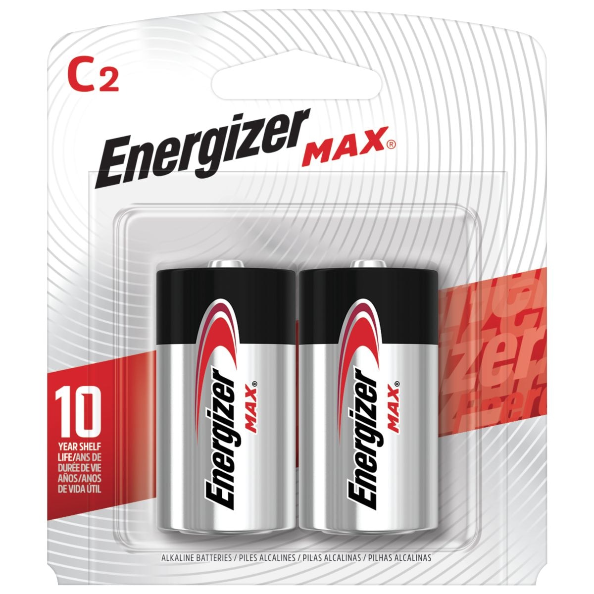 Max 2-pk C Alkaline Batteries, Long Lasting, All Purpose R3R1 - product image 2