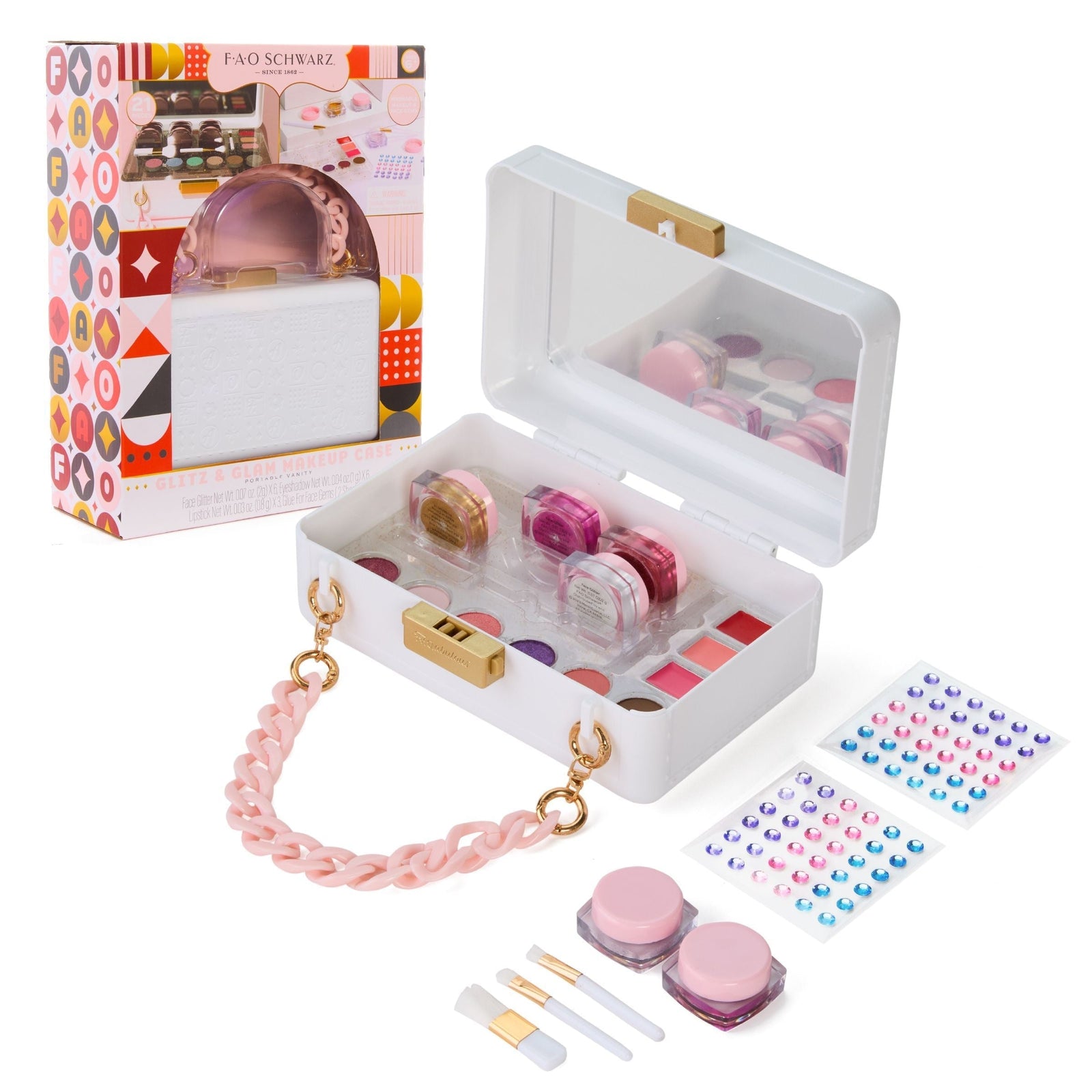 Girls Purse Makeup Case, Pink W6U2 - product image 1