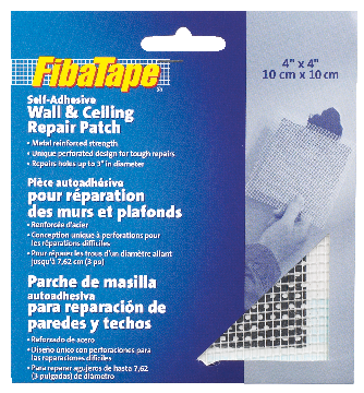Self-Adhesive Wall & Ceiling Hole Repair Patch For Drywall & Plaster, 4 x 4-in Y3H2
