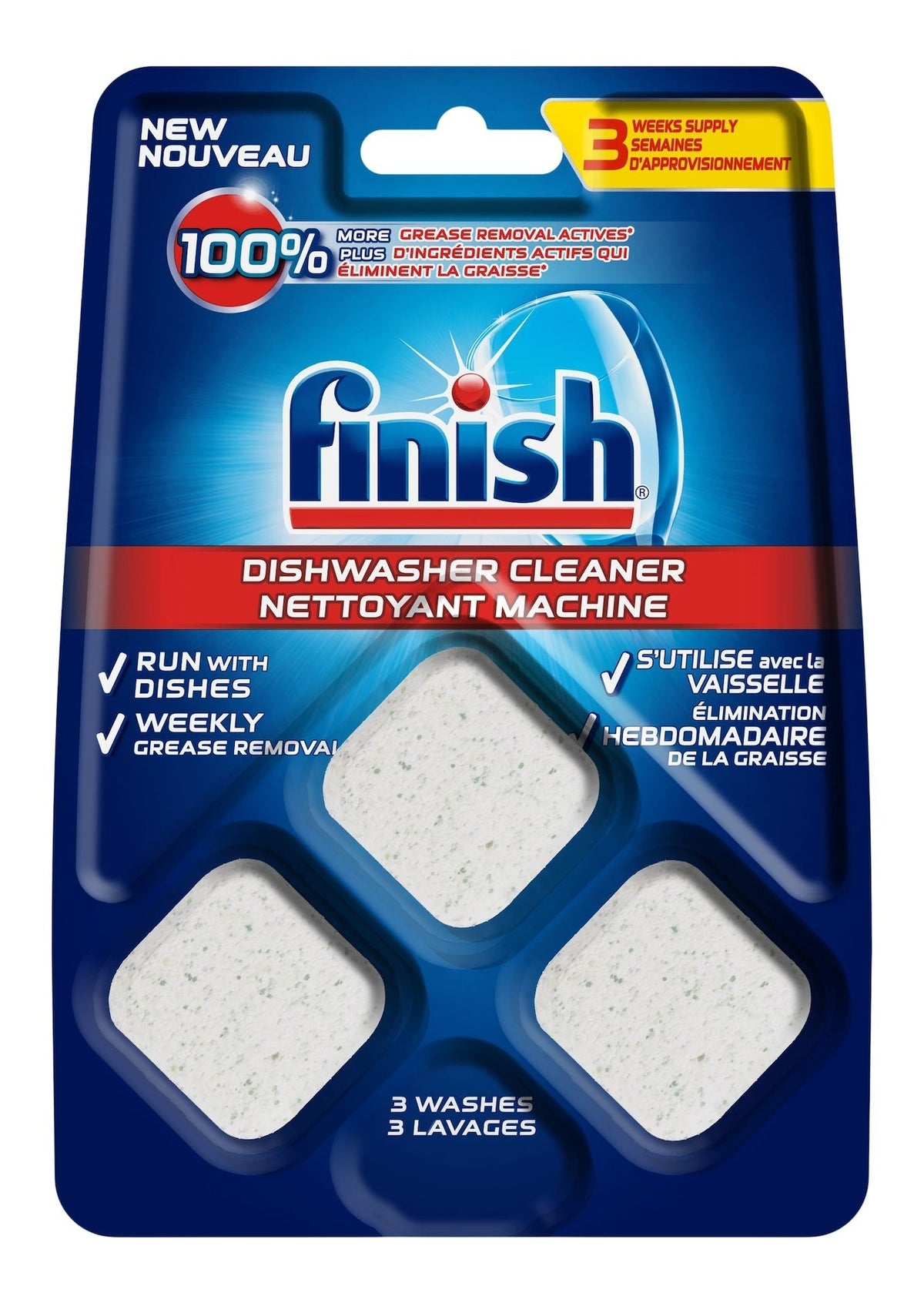 Dishwasher Cleaner Tabs, Fresh Scent, 3-pk K8Y0 - product image 1