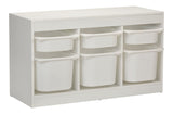 6-Bin Stackable Pull Out Organizer, White W2I8 - product image 1