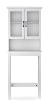 Beacon Hill 2-Door Over-The-Toilet Spacesaver Bathroom Storage Cabinet, White B4S0 - product image 1