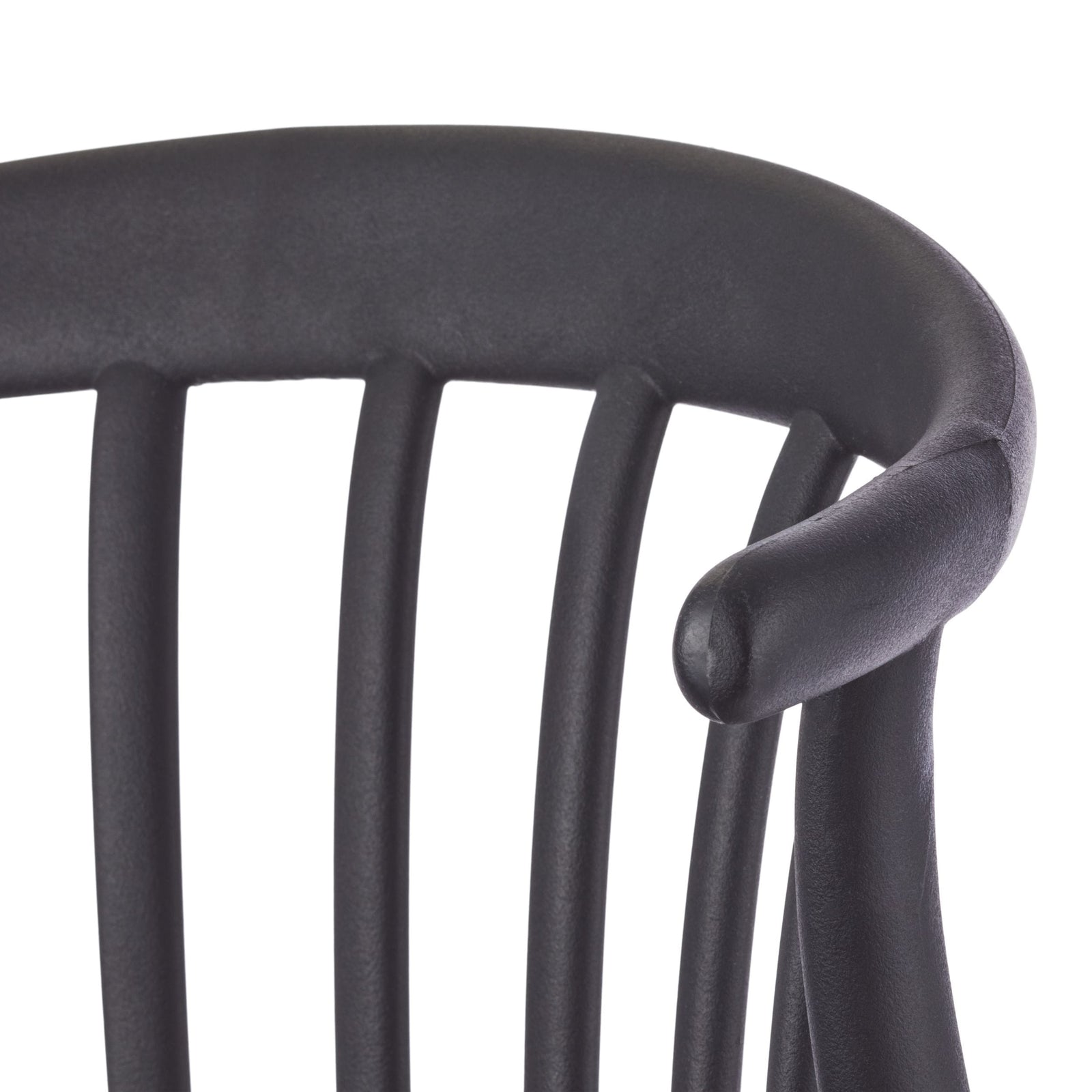 Elevated Plastic Bar Stool with Footrest, Black B4Z1 - product image 4