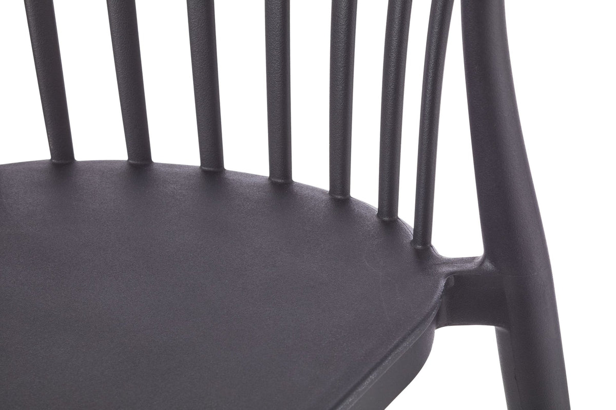 Elevated Plastic Bar Stool with Footrest, Black B8Q5 - product image 5