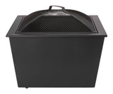 Lyall Square Outdoor Wood Firepit, 20-in, Black D9V6 - product image 1