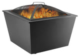Lyall Square Outdoor Wood Firepit, 20-in, Black D9V6 - product image 4