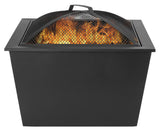 Lyall Square Outdoor Wood Firepit, 20-in, Black D9V6 - product image 5