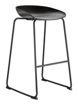 Modern Elevated Counter Stool with Footrest, Black W5E0 - product image 1