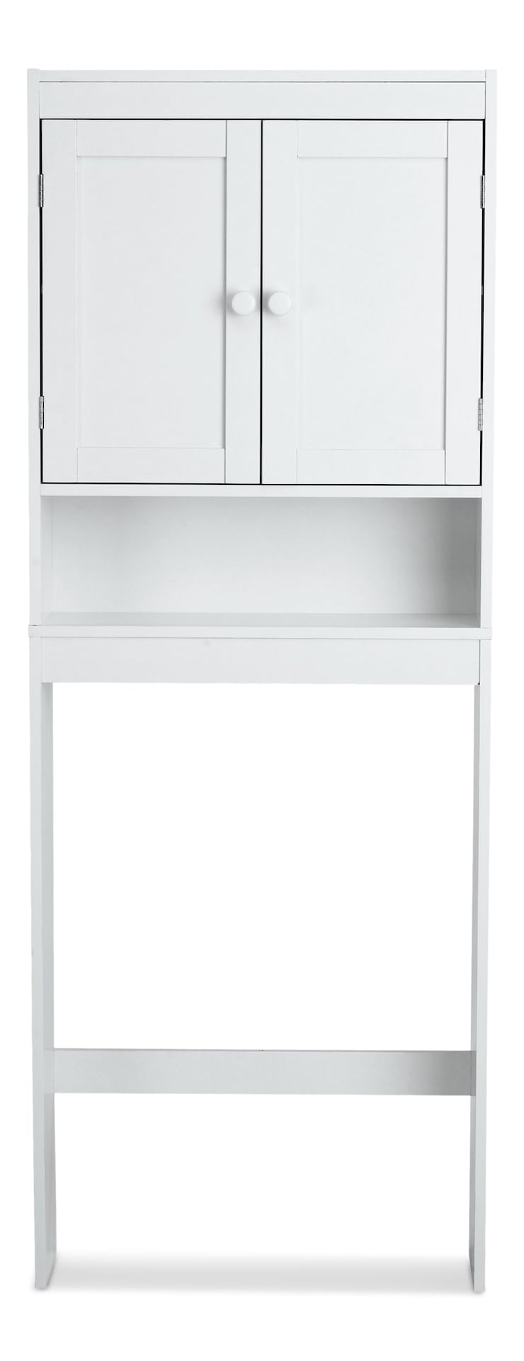 Orleans 2-Door Over-The-Toilet Spacesaver Bathroom Storage Cabinet, White B6X9