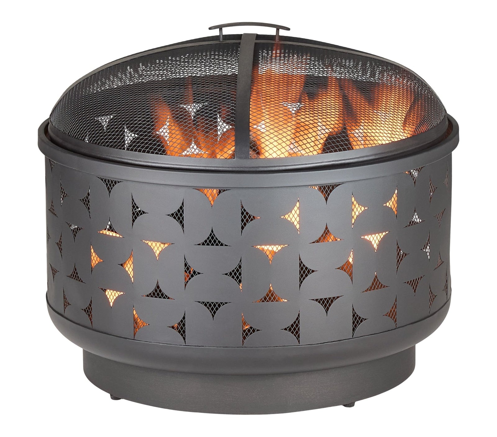 Round Outdoor Wood Burning Fire Pit, Steel, Black, 24-in P4N3 - product image 2