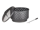 Round Outdoor Wood Burning Fire Pit, Steel, Black, 24-in P4N3 - product image 5