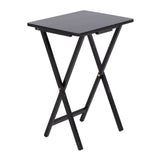 Solid Wood Folding TV Tray, Stain-Resistant, Black W6D6 - product image 1