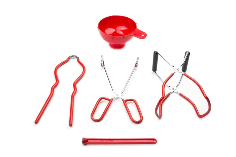 Canning Specialty Set, 5-pc, Plastic, Red O5E3