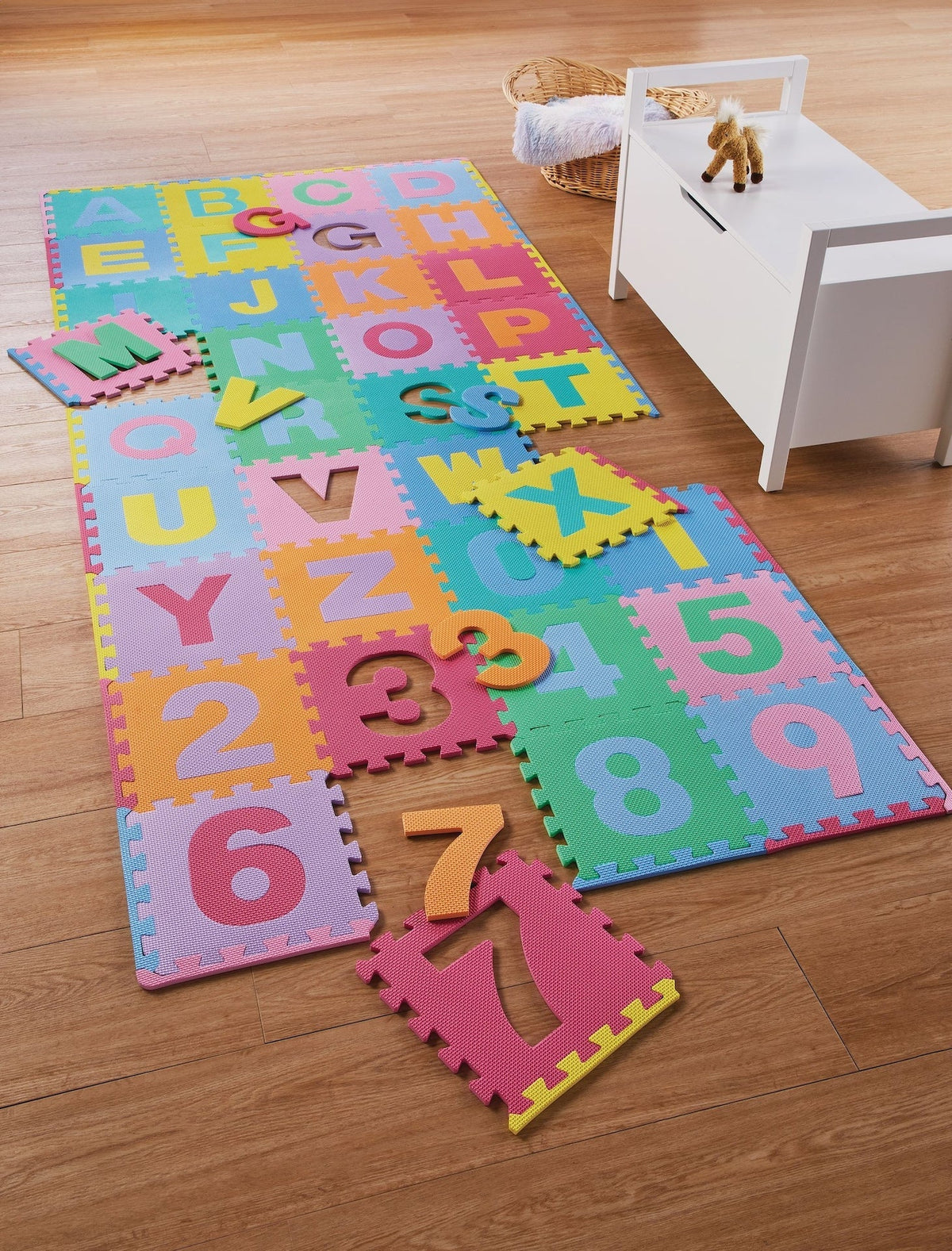 Pop-Out Alphabet Play Floor Mat, 78-pc, 7 x 4-ft, Ages 2+ N5G6 - product image 2