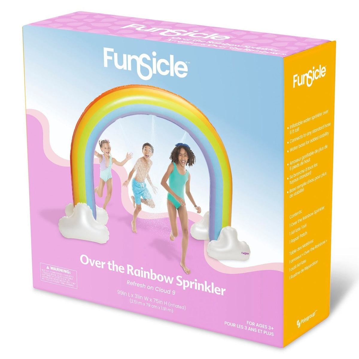 Over the Rainbow Giant Inflatable Outdoor Sprinkler with Built-In Water Sprayers Q5U6 - product image 1