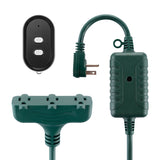 Electric 50-ft 14/3 Outdoor Power Cord with Wireless Remote & 3 Grounded Outlets, Green S4F2 - product image 1