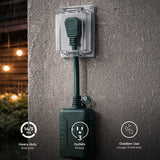 Electric 50-ft 14/3 Outdoor Power Cord with Wireless Remote & 3 Grounded Outlets, Green S2N8 - product image 8