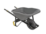 Pro Grade Heavy Duty Poly Tub Wheelbarrow, Poly/Plastic Tray, 6-cu-ft V7Q4 - product image 1
