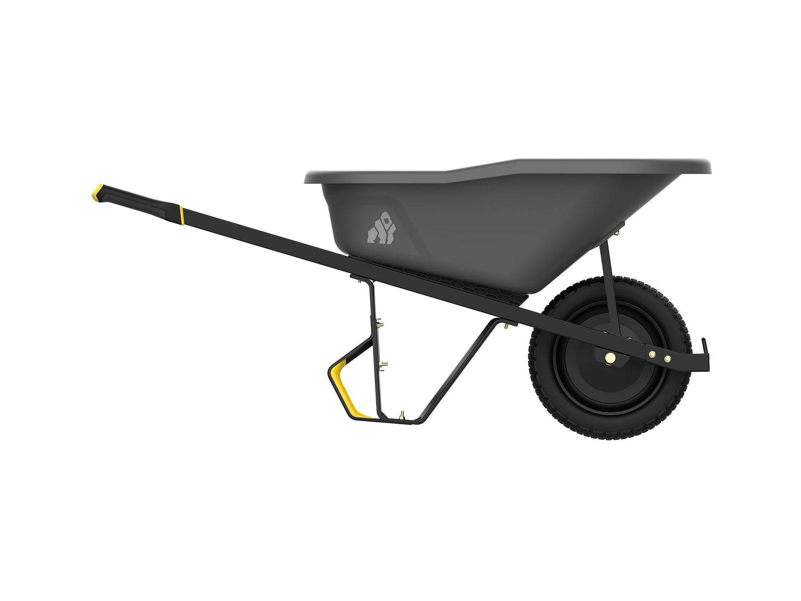 Pro Grade Heavy Duty Poly Tub Wheelbarrow, Poly/Plastic Tray, 6-cu-ft V7Q4 - product image 3