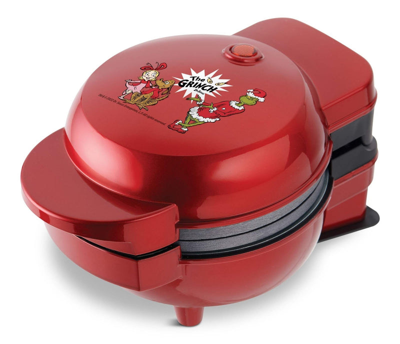 Non-Stick Mini Waffle Maker and Griddle, 6 Interchangeable Plates, Non-Stick, Red. H8B8