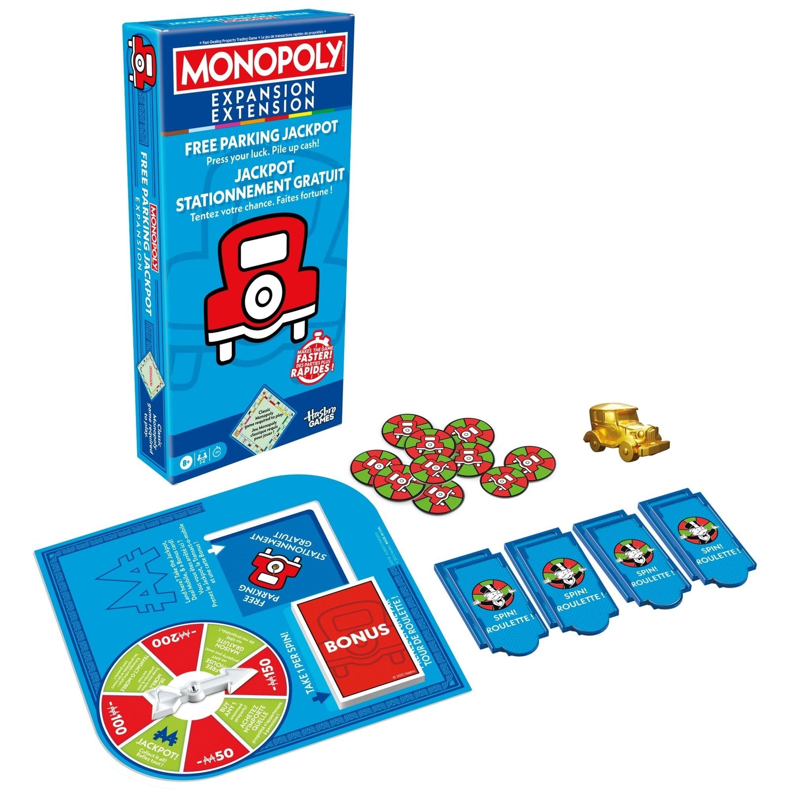 Games Monopoly Free Parking Jackpot Expansion Pack for Classic Monopoly Game Z2U9 - product image 1