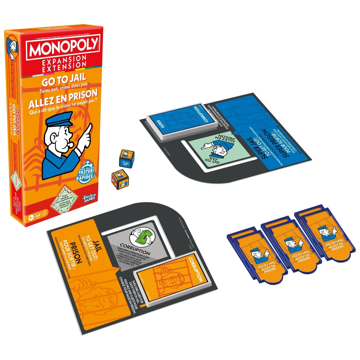 Games Monopoly Go To Jail Expansion Pack for Classic Monopoly Game B3D6 - product image 1