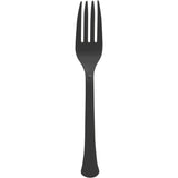 Heavy-Duty Plastic Solid Colour Reusable Forks, Various Colours, 50-pk Q2E0 - product image 1