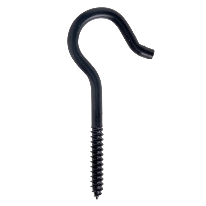 Screw Hook, 0.25 x 4.25-in, Black X6R6