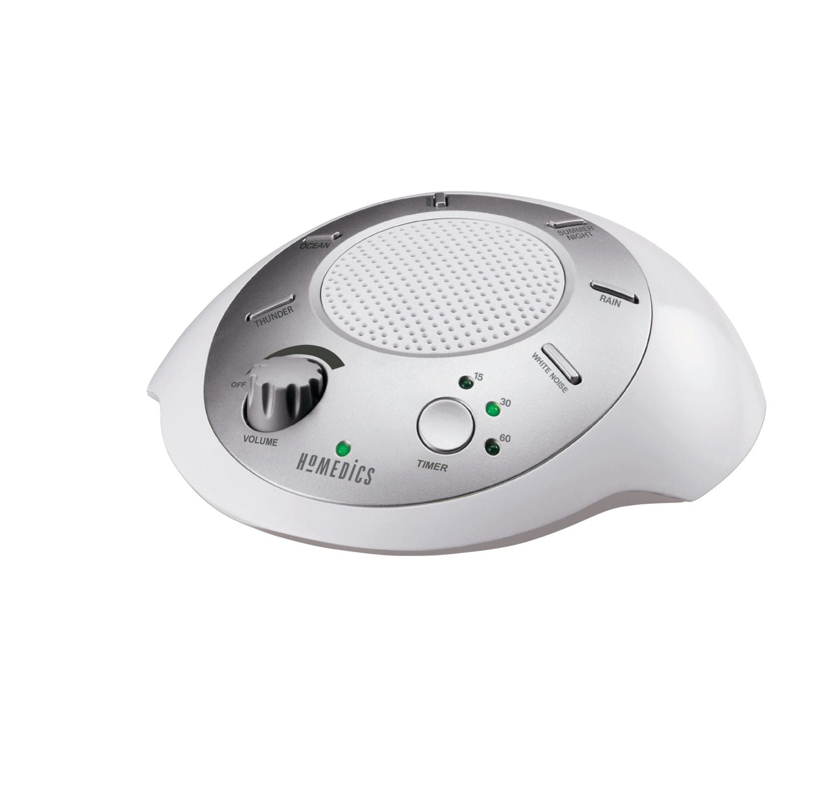 SoundSpa Battery-Operated Portable White Noise Sleep Sound Machine with Auto-Off Timer, White E0U0 - product image 1