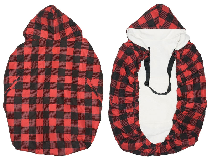Snuggle Cover with Packable Hood, Buffalo Plaid C2A4