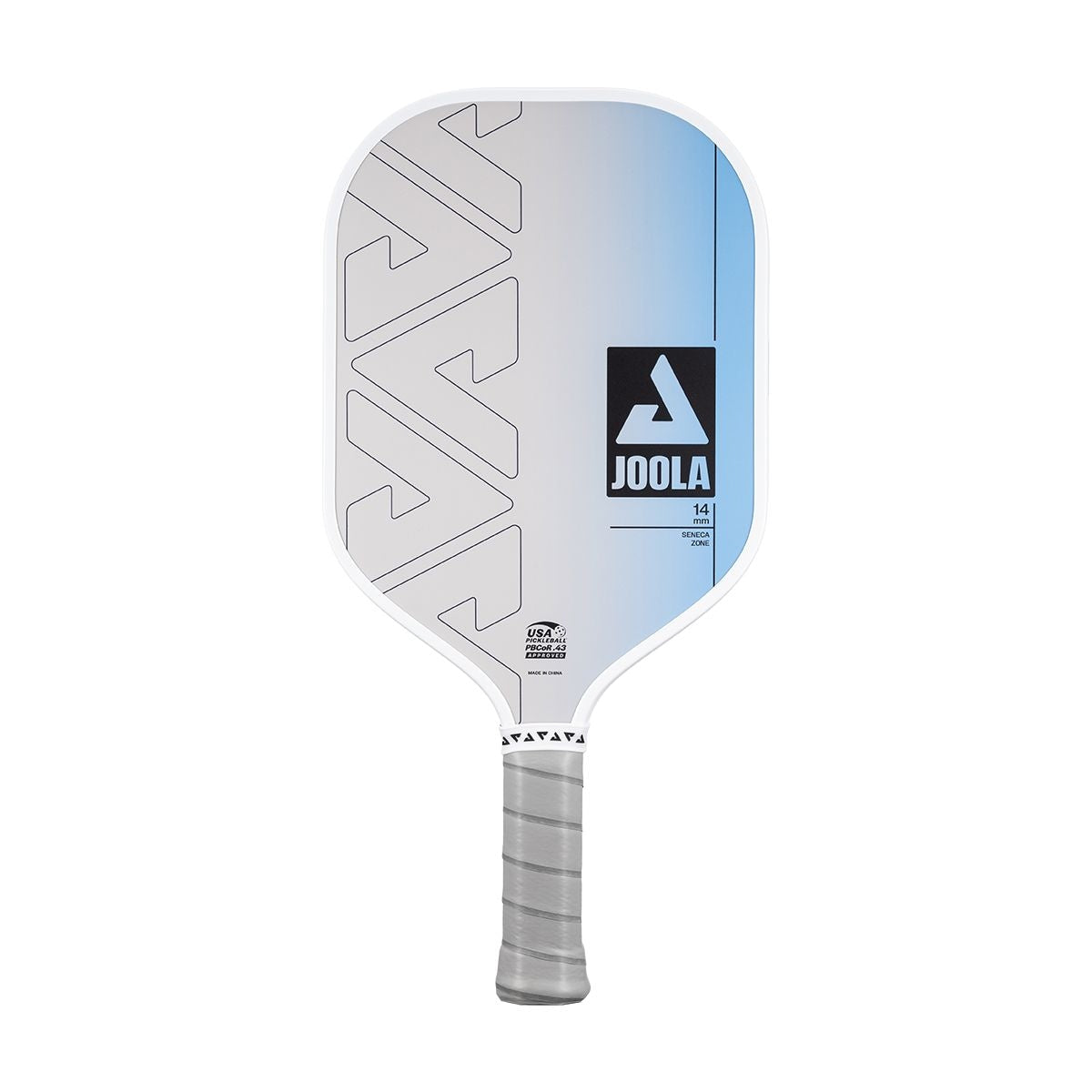 Zone Hybrid Fibreglass & Carbon Fibre 14mm Pickleball Paddle with Feel-Tec Grip, USAPA Approved, White/Blue Q9S7 - product image 1