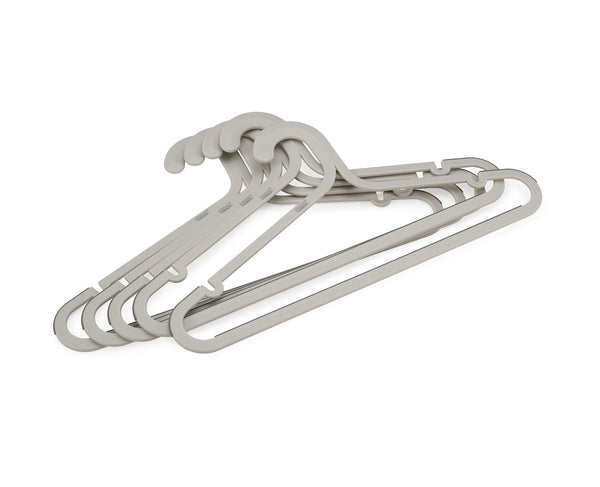 & Orderly Anti-Tangle Anti-Slip Garment Hangers, Ecru, 5-pk W7B6