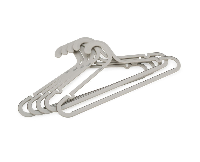 & Orderly Anti-Tangle Anti-Slip Garment Hangers, Ecru, 5-pk W7B6
