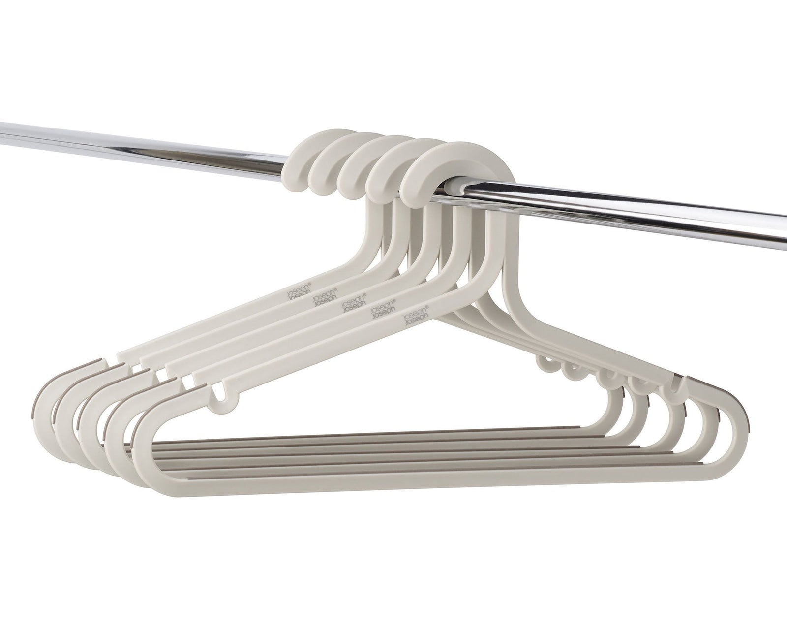 & Orderly Anti-Tangle Anti-Slip Garment Hangers, Ecru, 5-pk W7B6 - product image 3
