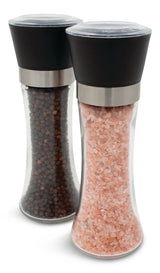 Glass Salt & Pepper Grinder Mill Set, Pre-Filled, 7.5-in, 2-pc S8N5 - product image 1