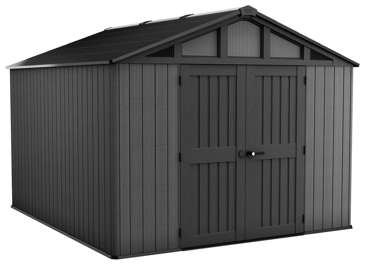 Apex Resin 2-Door Outdoor Storage Shed with Full Length Skylight, Grey, 10-ft x 11.5-ft T5L5 - product image 1