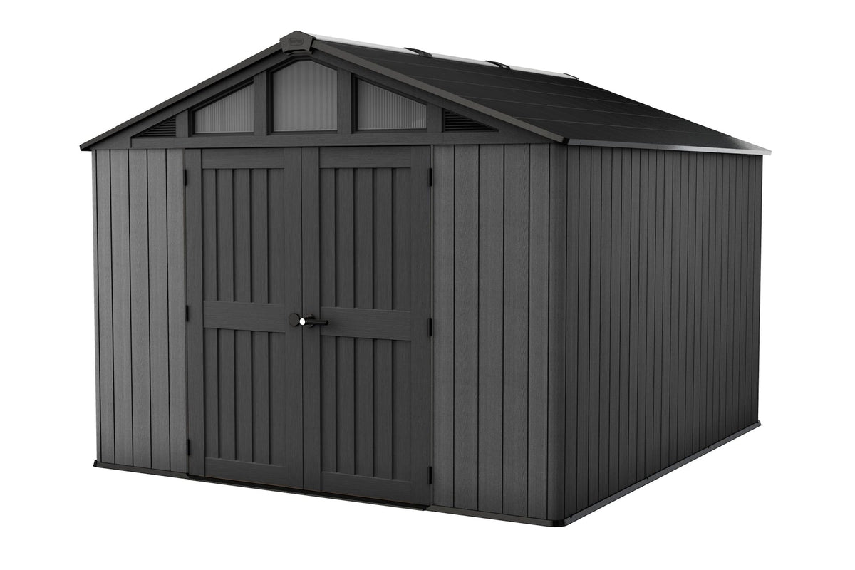 Apex Resin 2-Door Outdoor Storage Shed with Full Length Skylight, Grey, 10-ft x 11.5-ft T5L5 - product image 2