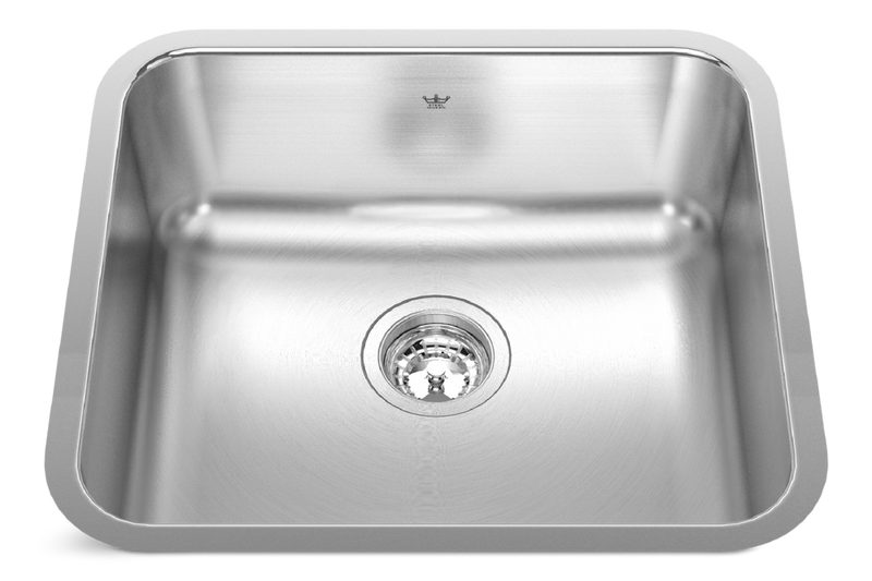 Steel Queen Undermount Single Bowl Kitchen Sink, 19.75-in x 17.75-in x 8-in, Stainless Steel B6O2