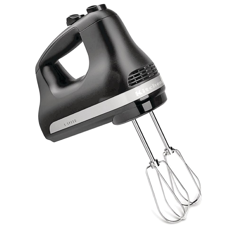 Kitchen Aid Compact 5-Speed Hand Mixer with Stainless Steel Accessories, Black S5E6 - product image 1