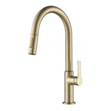Oletto Single Handle Pull-Down Kitchen Faucet, Spot Free Antique Champagne Bronze B9O5 - product image 1