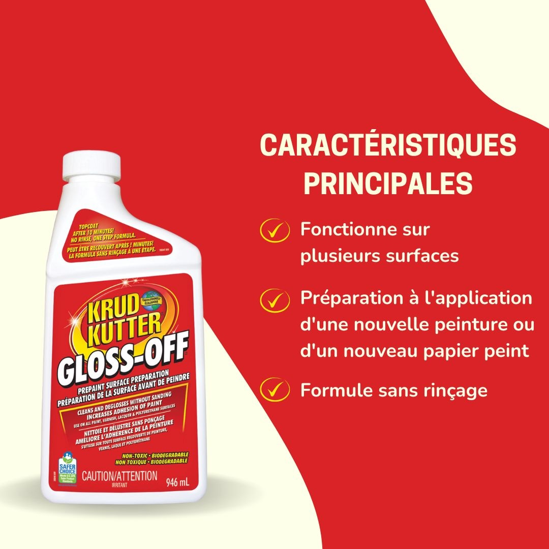 Gloss-Off Pre-Paint Surface Preparation, Cleaner & Deglosser Without Sanding, 946-mL K1U8 - product image 3