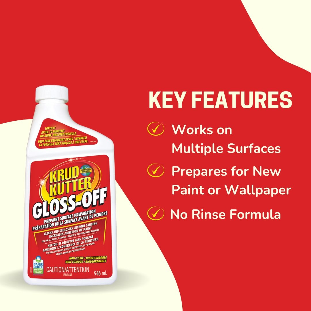 Gloss-Off Pre-Paint Surface Preparation, Cleaner & Deglosser Without Sanding, 946-mL K1U8 - product image 4