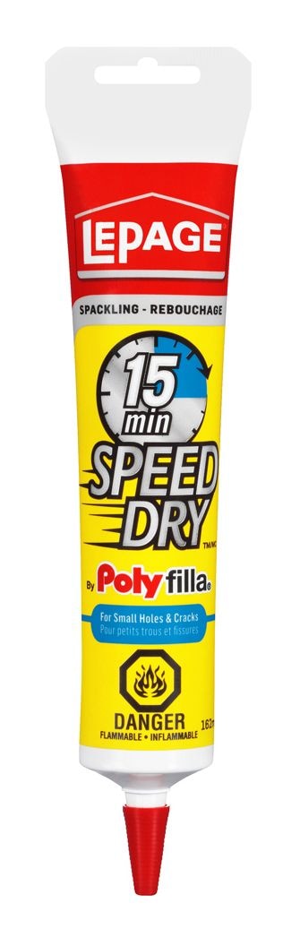 Polyfilla 15-Minute Speed Dry Spackling, Fills Small Holes & Cracks, White, 162-mL O1H2