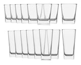 Bristol 16pc Glassware Set, Dishwasher Safe, 8pc x 12.2-oz and 8pc x 14.4-oz T8L8 - product image 1