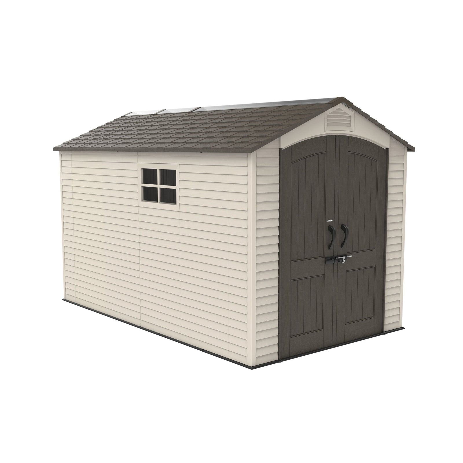 Lockable Steel Shed, Beige, 7 x 12 -ft Y5N5 - product image 1