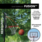Portable Adjustable Basketball Backboard, Hoop & Net System, 48-in F6Z6 - product image 8